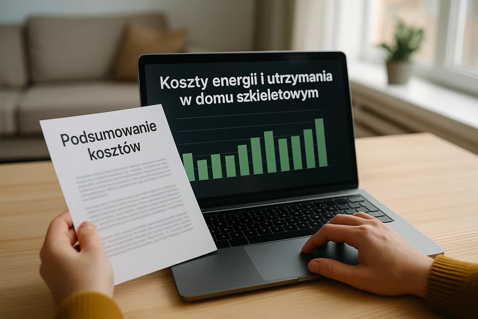 Analiza kosztów energii i utrzymania domu szkieletowego